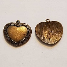 Breloques C&oelig;ur N&deg;66 Bronze