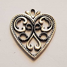 Breloques C&oelig;ur N&deg;67 Argent