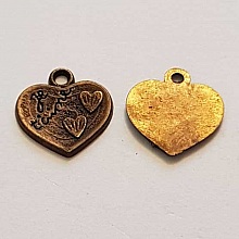 Breloques C&oelig;ur N&deg;71 Bronze