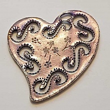 Breloques C&oelig;ur N&deg;85 Mauve 02