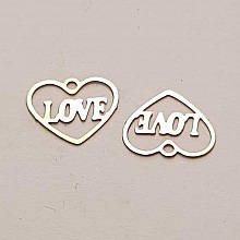 Breloques C&oelig;ur N&deg;87 C&oelig;ur Argent Love