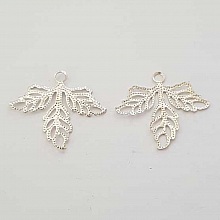 Estampe N&deg;08 Feuille Argent 23 x 25 mm