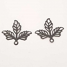 Estampe N&deg;08 Feuille Gris 23 x 25 mm
