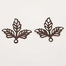 Estampe N&deg;08 Feuille Marron 23 x 25 mm