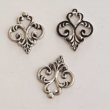Breloque Fleur M&eacute;tal N&deg;156 Argent