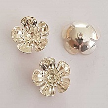 Breloque Fleur M&eacute;tal N&deg;159 Argent