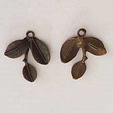 Breloque Fleur M&eacute;tal N&deg;167 Bronze
