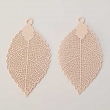 Estampe N&deg;15 Feuille 54 mm Rose P&acirc;le