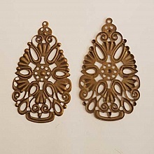 Breloque Fleur M&eacute;tal N&deg;172 Bronze