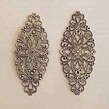 Breloque Fleur M&eacute;tal N&deg;174 Argent