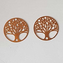 Estampe N&deg;25 Rond 20 mm Dor&eacute; Cuivr&eacute;