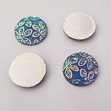 Cabochons N&deg;01 motif fleur r&eacute;sine 20 mm