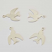 Breloque Oiseaux N&deg;04 Blanc