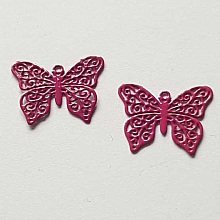 Breloque papillon N&deg;19 Mauve 13 x 16 mm