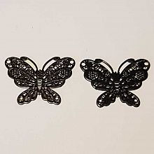 Breloque papillon N&deg;20 Noir 15 x 20 mm