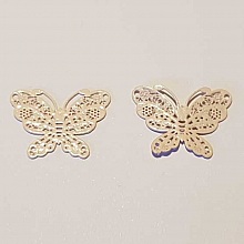 Breloque papillon N&deg;21 Rose Clair 15 x 20 mm