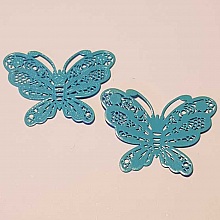 Breloque papillon N&deg;22 Bleu 35 x 27 mm