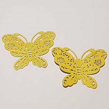 Breloque papillon N&deg;22 Jaune 35 x 27 mm
