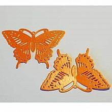 Breloque papillon N&deg;23 Orange 71 x 50 mm