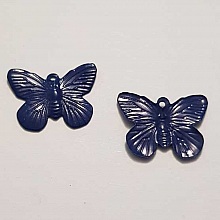 Breloque papillon N&deg;25 Marine 18 x 14 mm