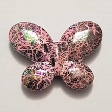Breloque papillon N&deg;36 Rose 34 x 44 mm