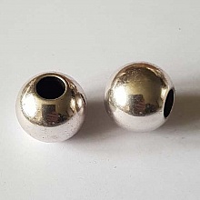Perle Ronde 25/22 mm N&deg;01 Argent