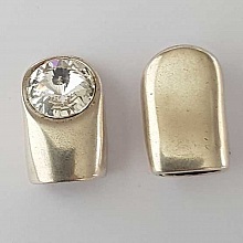 Embout de finition N&deg;01 pour cuir 10 mm demi rond creux