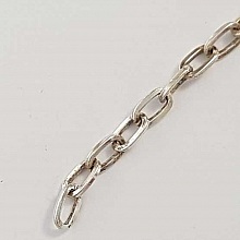 0.50 cm de chaine plate Argent N&deg;04 9 x 5 mm