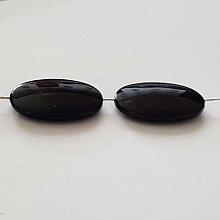 Breloque Perle Style Galet Noir N&deg;02