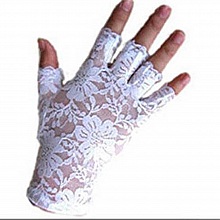 Mitaine Dentelle Blanche Mariage N&deg;02