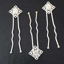 Epingle &agrave; cheveux Blanc mariage N&deg;03