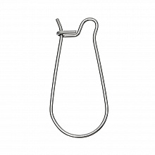 Support Boucle d'oreille Dormeuse Inoxydable 02 N&deg;09
