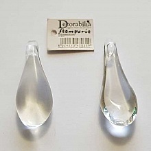 Pendentif N&deg;005 Goutte En Verre Transparent Stamperia