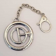 Porte Cl&eacute; Rond M&eacute;tal Argent