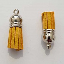 Pompon su&eacute;dine uni 25 mm N&deg;05 Jaune