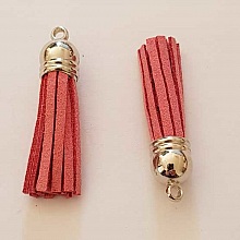 Pompon su&eacute;dine uni 43 mm N&deg;03 Rose