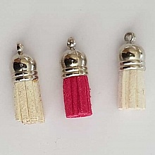 Pompon su&eacute;dine uni 25 mm N&deg;11 lot 3 pi&egrave;ces