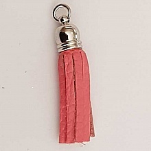 Pompon cuir uni 50 mm N&deg;07 Rose 02