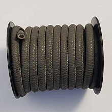 Cordon Rond 6 mm Gris Anthracite Simili Cuir N&deg;02