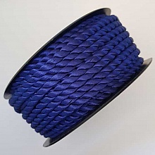 Cordon Rond Tress&eacute; 5 mm Bleu N&deg;05