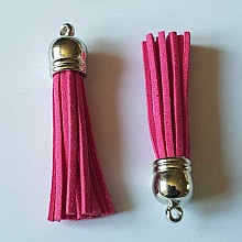 Pompon su&eacute;dine uni 60 mm N&deg;26 Fushia