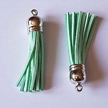 Pompon su&eacute;dine uni 60 mm N&deg;31 Vert D'Eau