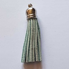 Pompon su&eacute;dine uni 60 mm N&deg;42 Vert Clair