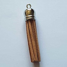 Pompon su&eacute;dine uni 60 mm N&deg;43 Marron