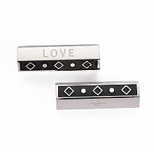Perle tube 26 mm Love Acier Inoxydable N&deg;04 Argent