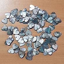 10 Perles breloques Pendentifs Nacres C&oelig;ur 17mm Bleu Vert