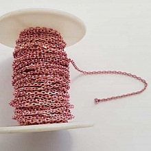 1 m&egrave;tre de chaine plate Rose Dor&eacute; N&deg;07 03 x 01mm