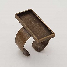 1 support bague rectangle de 25.8 x 10.7 mm Bronze N&deg;01