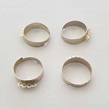 1 support bague r&eacute;glable 4 anneaux Argent N&deg;04