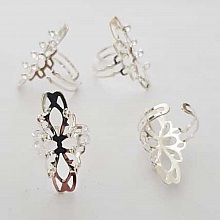 1 support bague r&eacute;glable 8 anneaux Argent N&deg;05